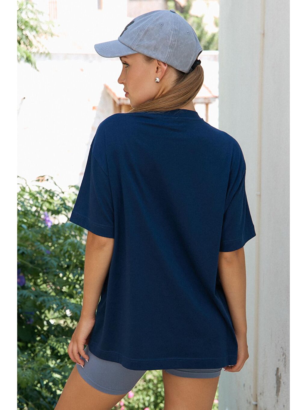 Lacivert Üst Giyim, T-shirt, Aura-3