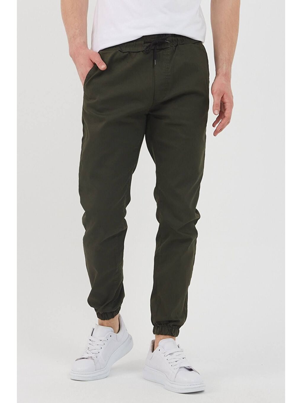Haki Erkek Bel Paça Lastikli Jogger Pantolon