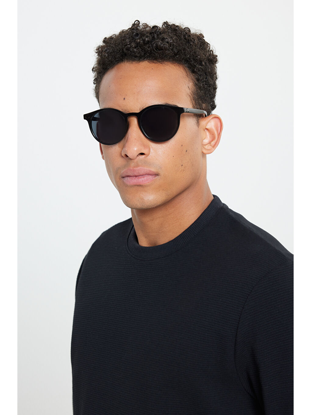 Erkek Siyah UV 400 Korumalı Kemik Güneş Gözlüğü