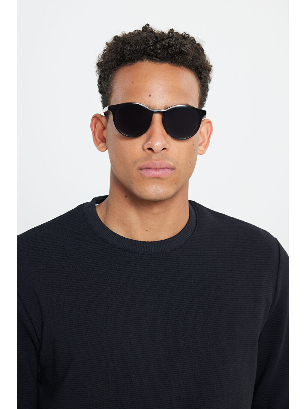 Erkek Siyah UV 400 Korumalı Kemik Güneş Gözlüğü-2