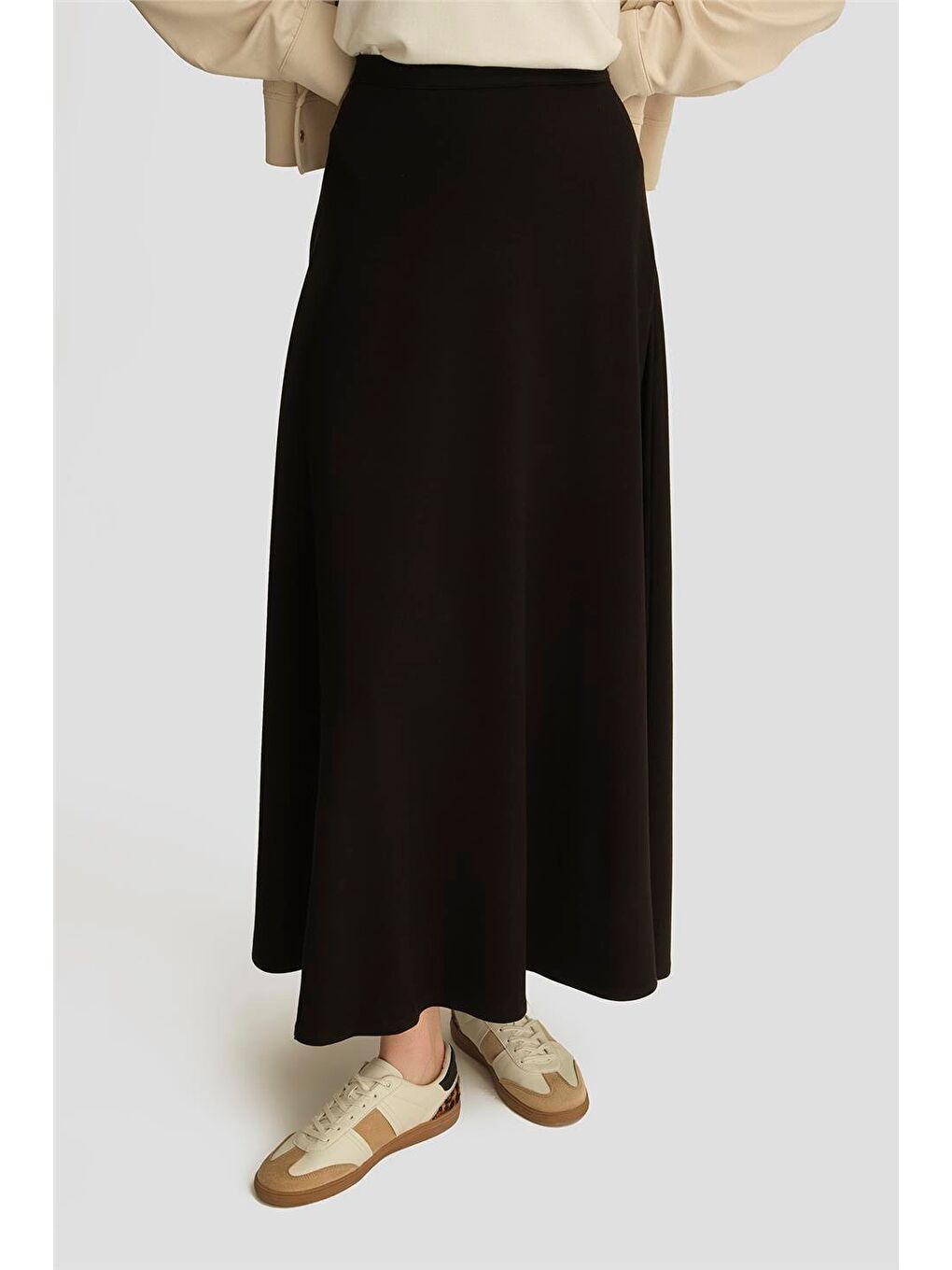 Modal Kloş Etek 25Yd4233-2 Siyah-2