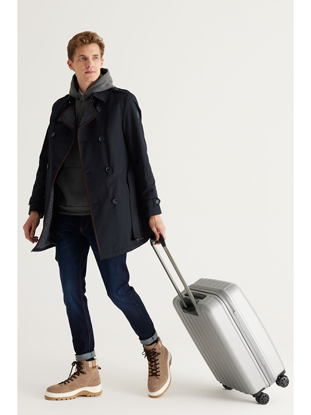 Erkek Gri Büyük Boy Valiz-2