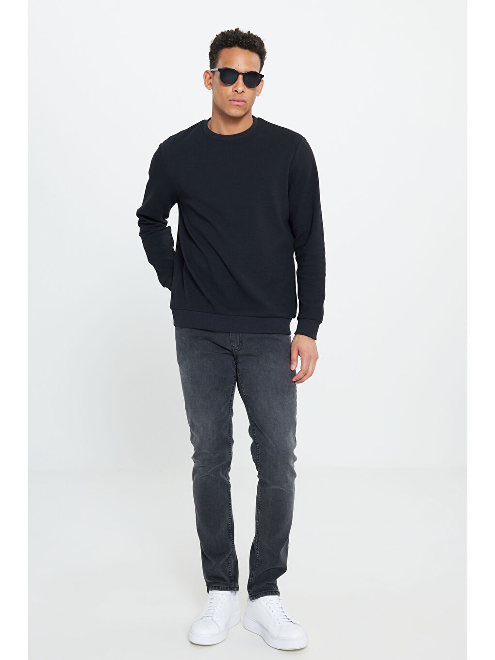 Erkek Siyah UV 400 Korumalı Kemik Güneş Gözlüğü-5