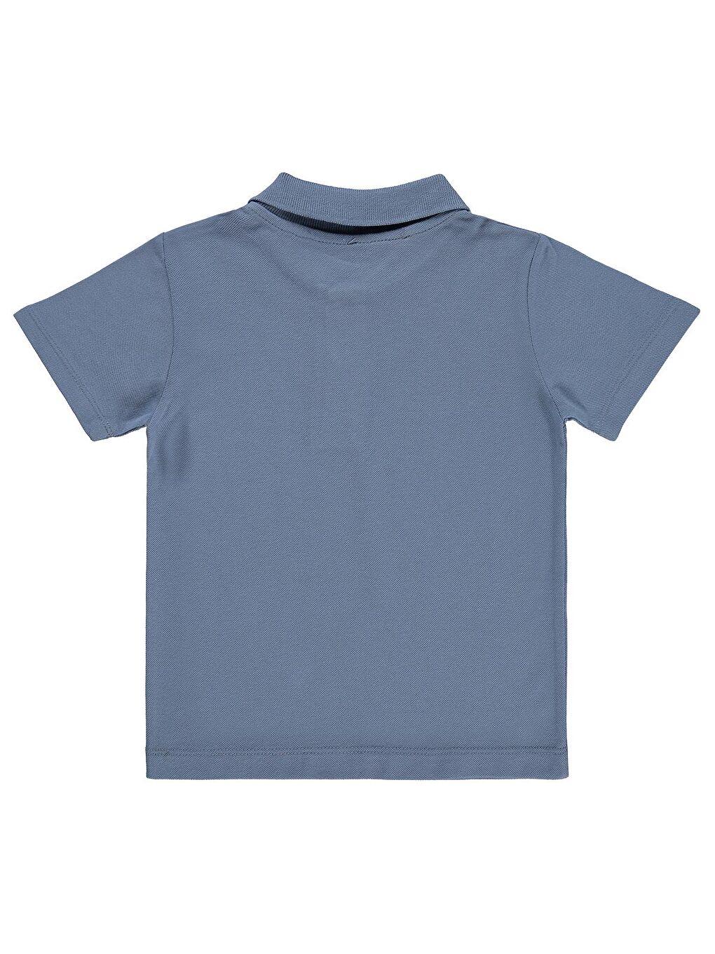 İndigo Boys Erkek Çocuk Palmiye Nakışlı Polo Yaka 2-5 Yaş Tişört - Mavi-1