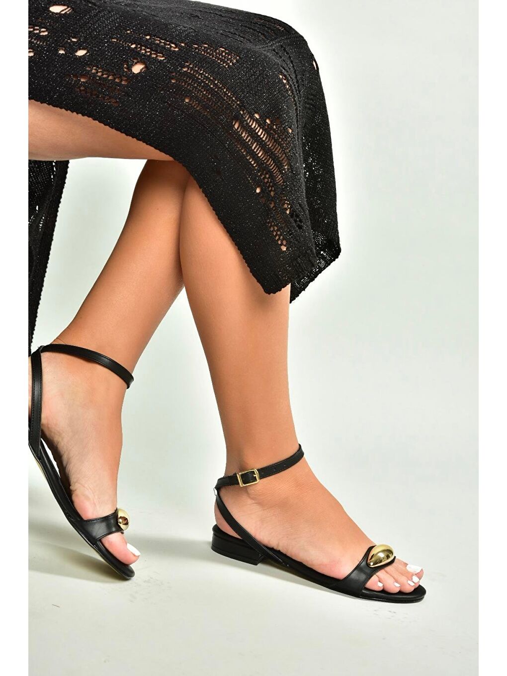 Siyah Kadın Sandalet U726017209-2