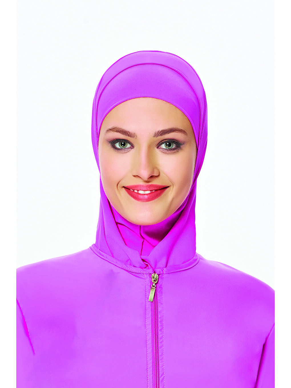 Yüzücü Eşarp Havuz Deniz Eşarp RBE-01 Pembe