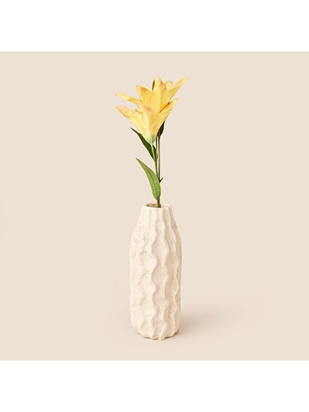 Deco Zambak Yapay Dal Çiçek - Sarı - 61 cm