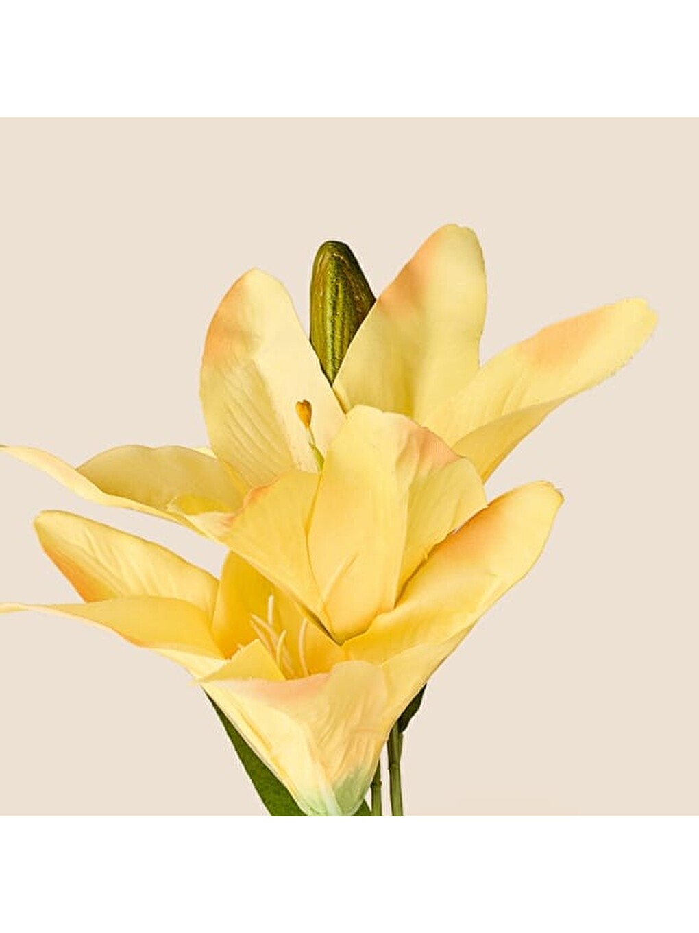 Deco Zambak Yapay Dal Çiçek - Sarı - 61 cm-1