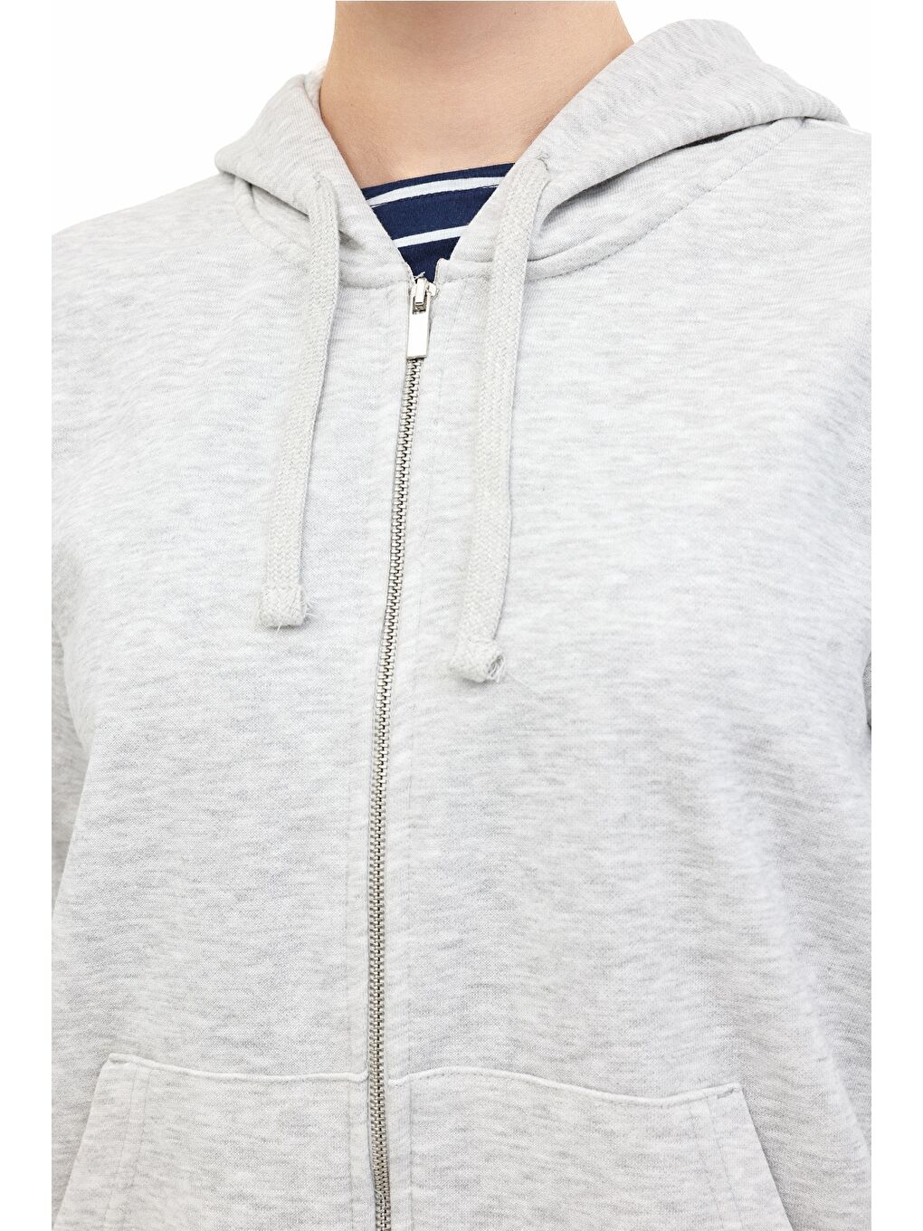 Gri WB 18BELLA-H 5PR GRI MELANJ Kadın Eşofman Üstü-3