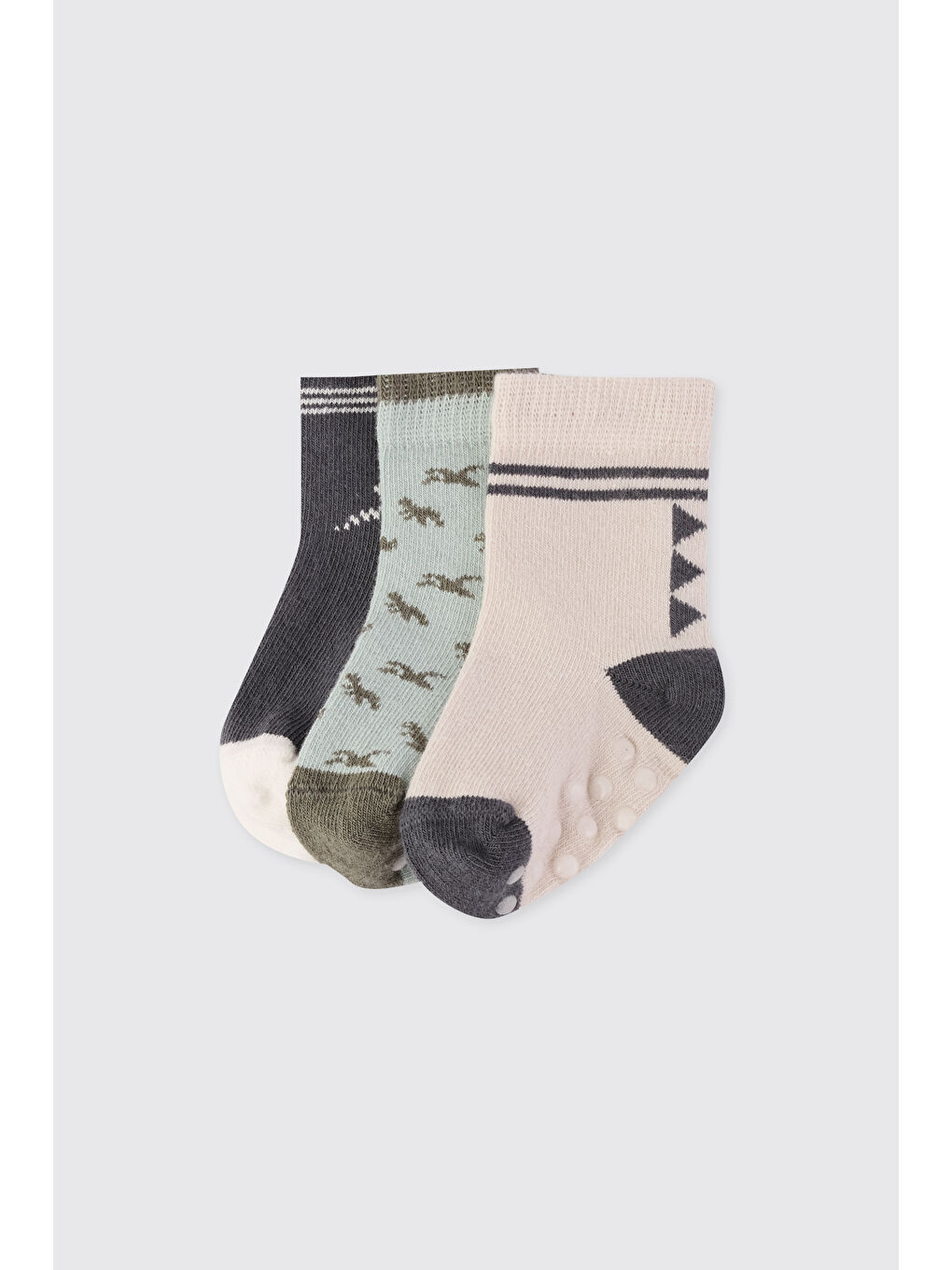 Karışık Erkek Bebek 3'lü Soket Çorap-1