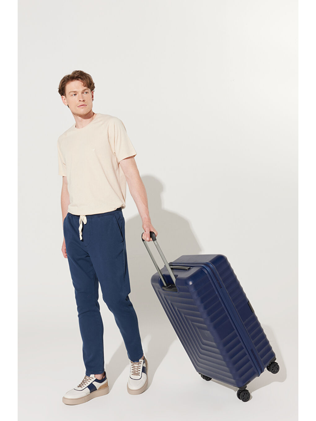 Erkek Lacivert Büyük Boy Valiz-6