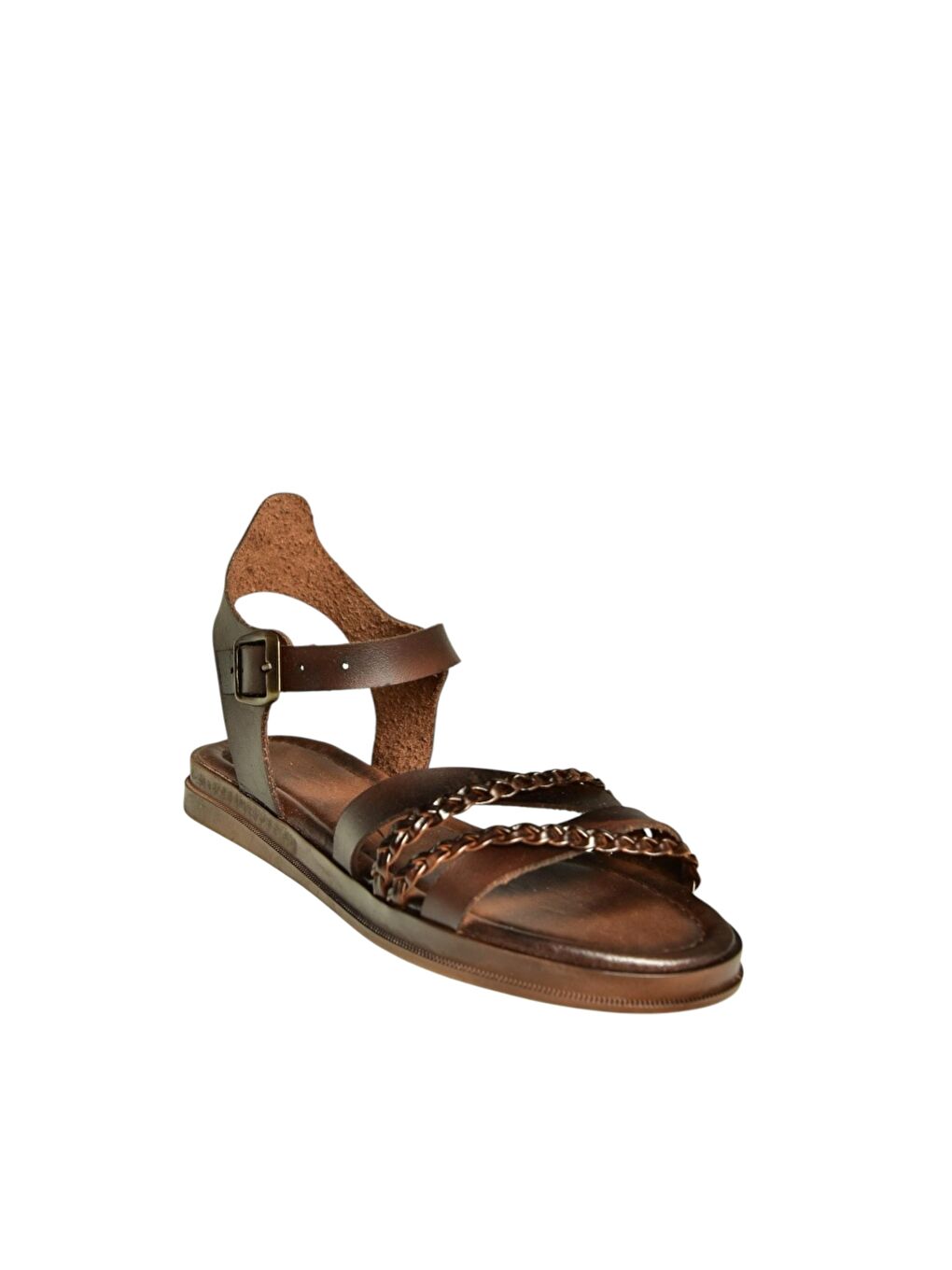 Kahverengi Kadın Sandalet U390906403-2