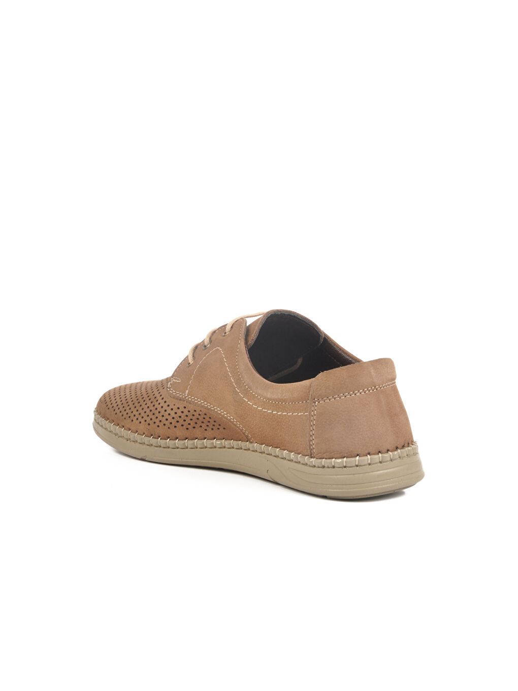 Bej Vizon Nubuk Hakiki Deri Erkek Casual Ayakkabı Lion M-3