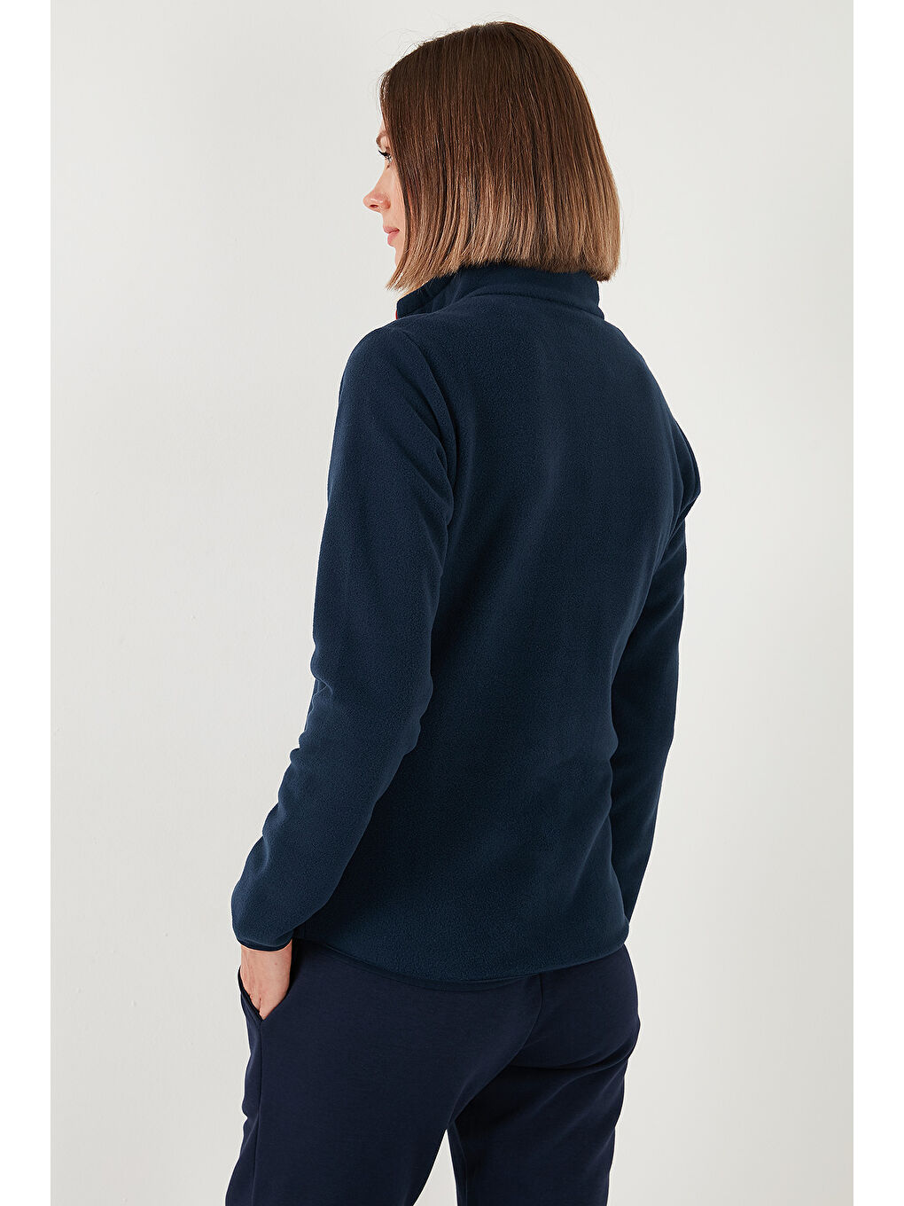 Lacivert Slim Fit Anti-Pilling Tüylenme Yapmayan Fermuarlı 2'li Paket Polar Hırka 5907012S2-3