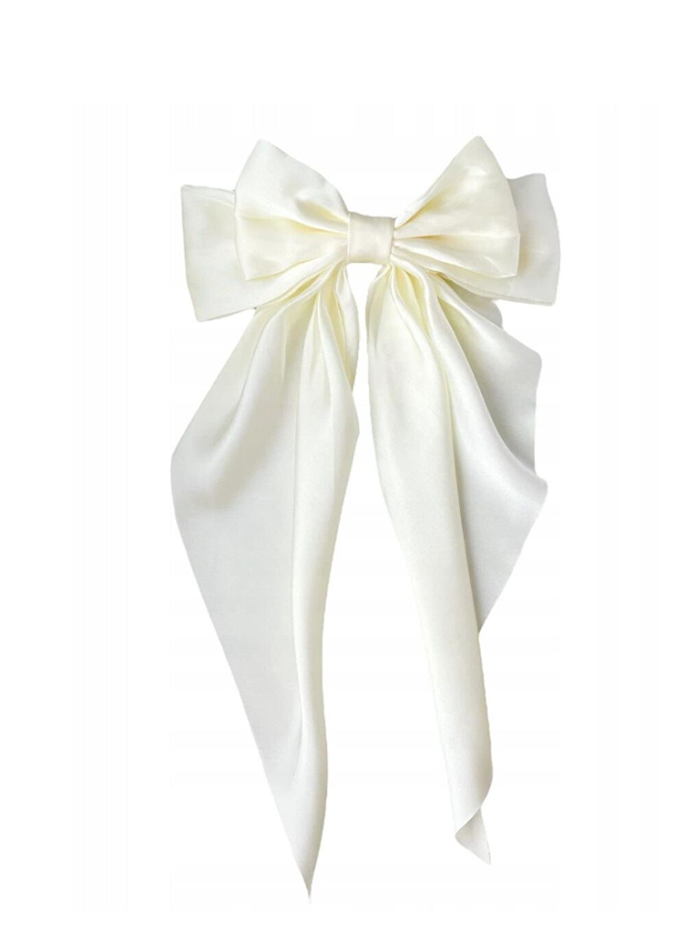 Ekru Uzun Fularlı Fiyonk Otomatik Fiyonk Toka