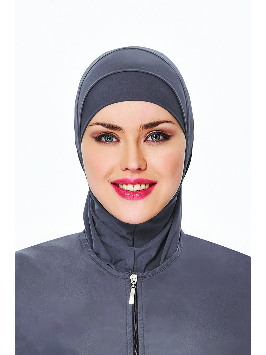 Yüzücü Eşarp Havuz Deniz Eşarp RBE-01 Gri01-3