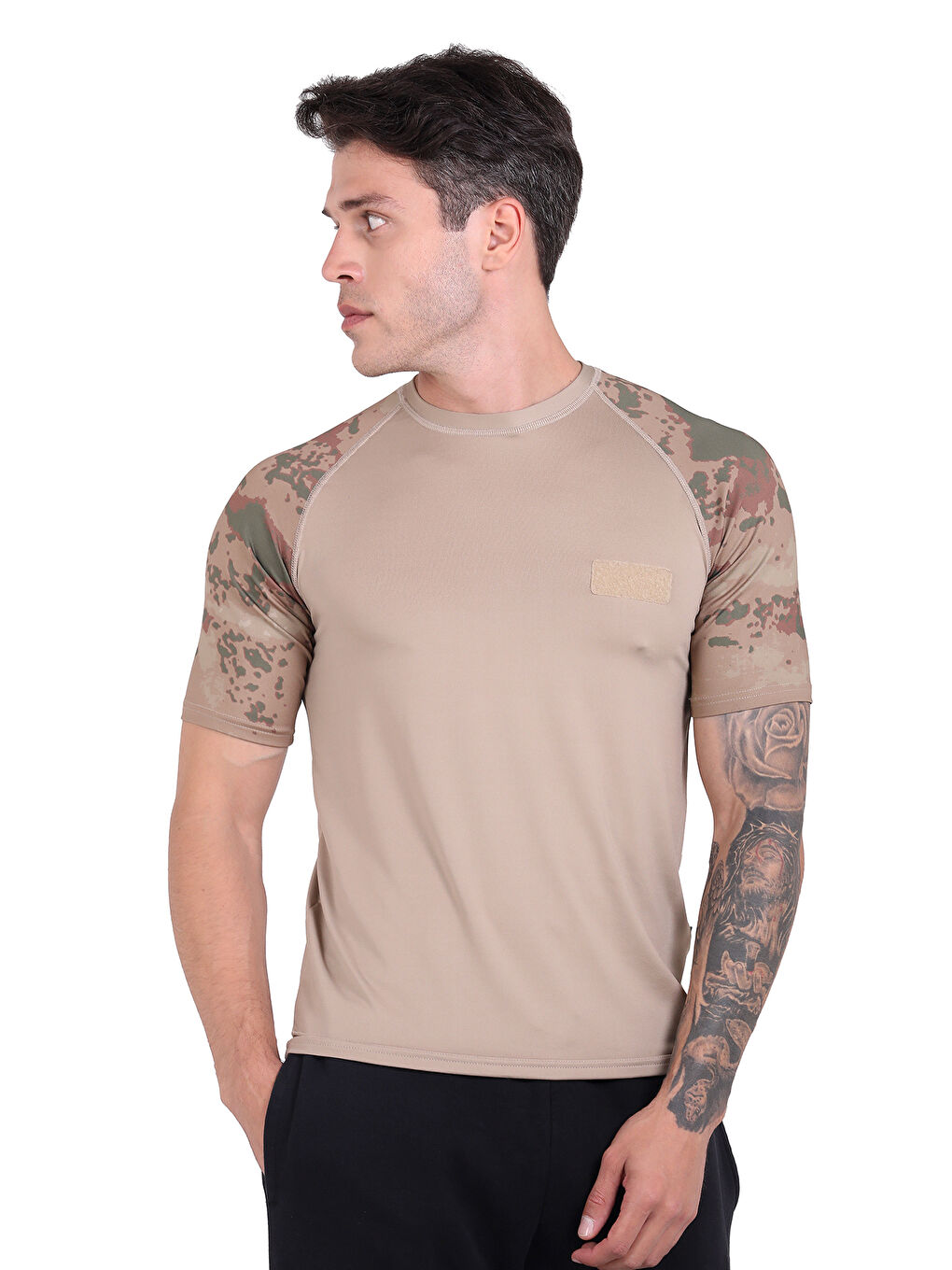 Yeşil Microfiber Kısa Kol Fanila JND.KAMUFLAJ