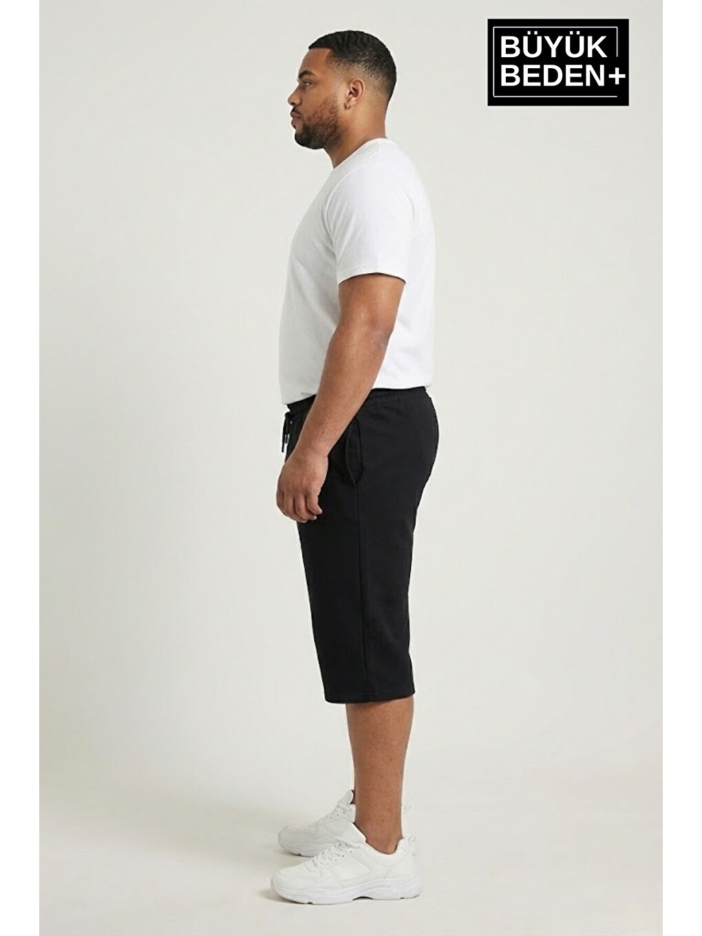 Siyah Erkek Büyük Beden Rahat Kalıp Şort Seti 3X-6XL SPR26BSR591+3-4