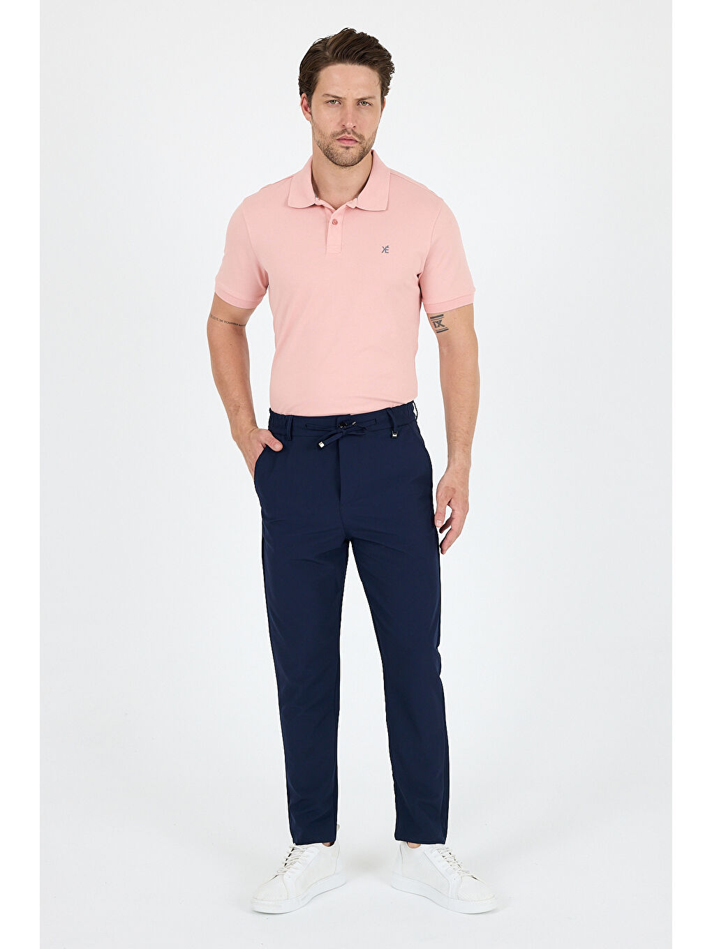 Lacivert Spor ve Günlük Rahat Cool %92Polyester %8Elastan Esnek Kumaş Erkek Jogger Pantolon Eşofman Altı 3670