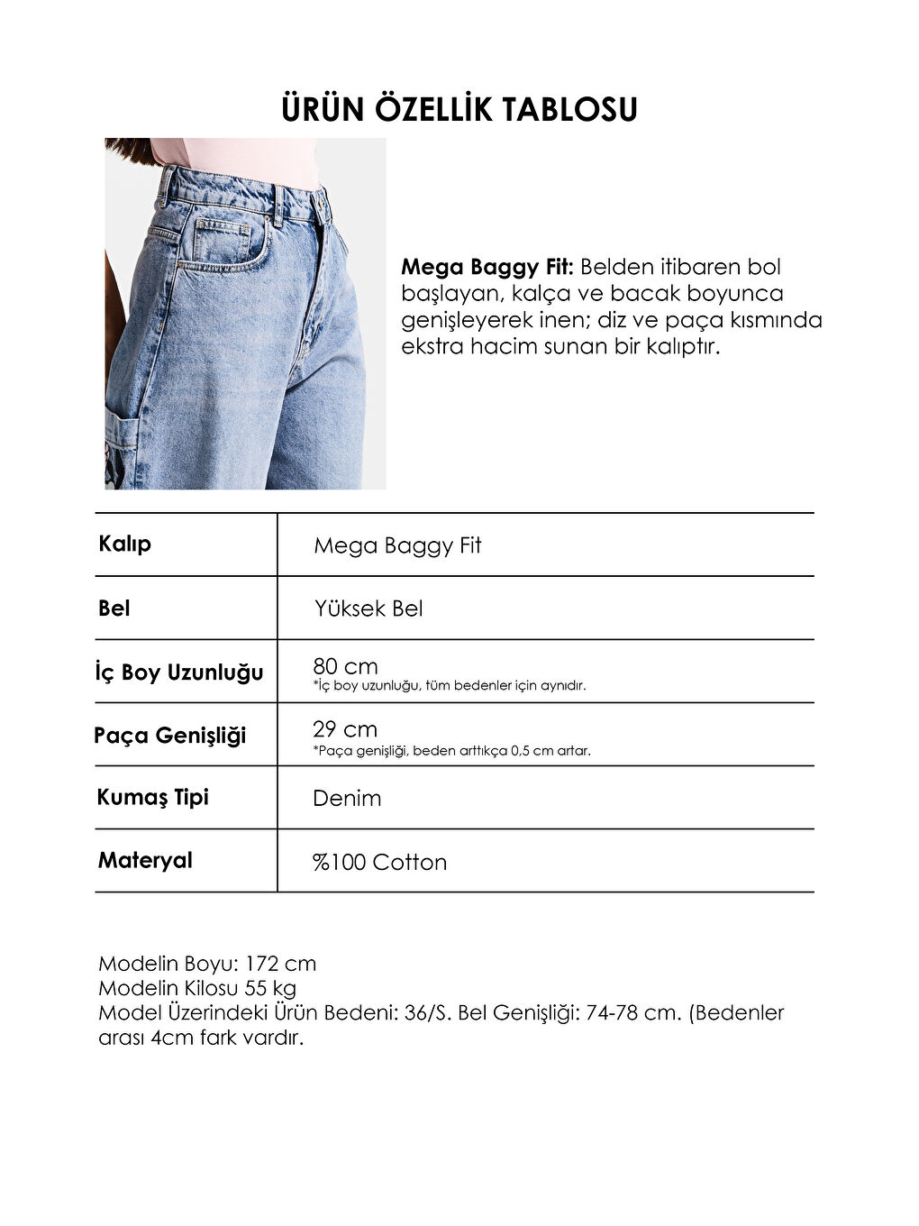 Mavi Kadın Jean Rengi 4s6-89 Mega Baggy Fit Nakış Detaylı Özel Tasarım Denim Jean-3