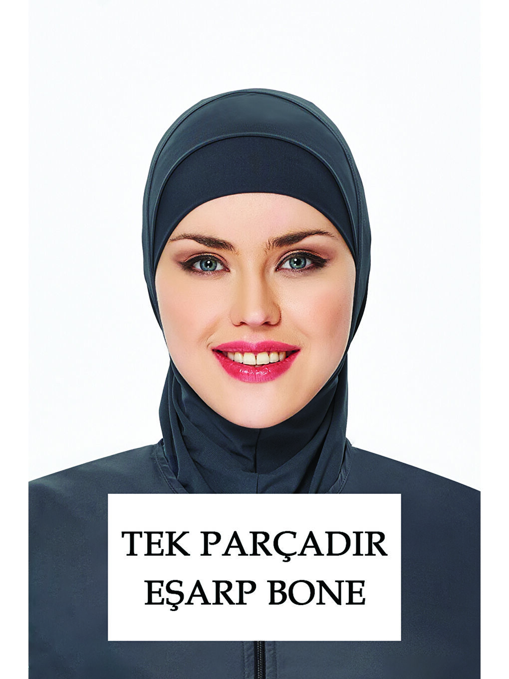 Yüzücü Eşarp Havuz Deniz Eşarp RBE-01 Gri02-1