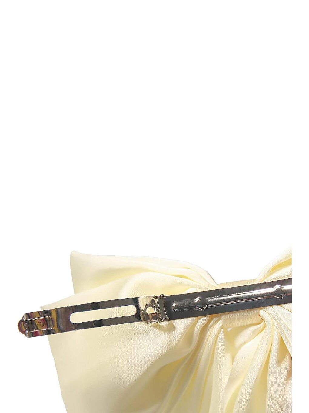 Ekru Uzun Fularlı Fiyonk Otomatik Fiyonk Toka-3