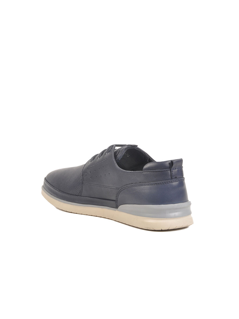 Lacivert Hakiki Deri Erkek Casual Ayakkabı Lion M-3