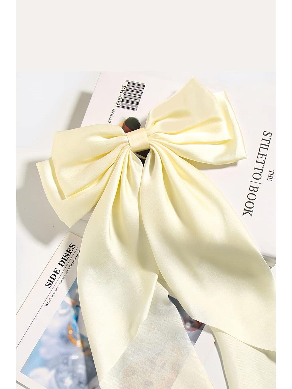 Ekru Uzun Fularlı Fiyonk Otomatik Fiyonk Toka-4