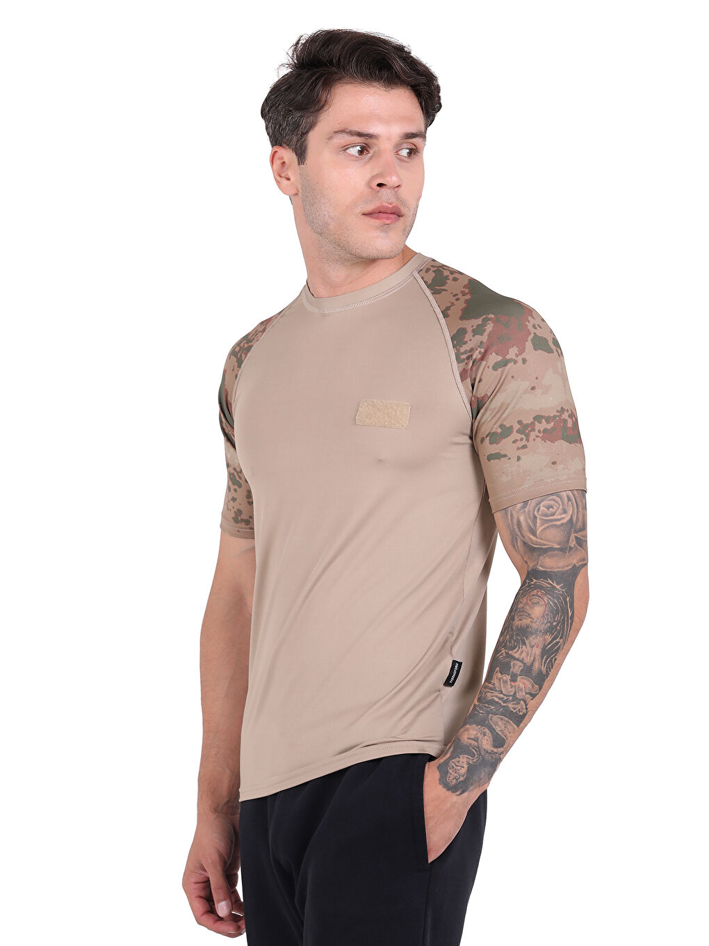 Yeşil Microfiber Kısa Kol Fanila JND.KAMUFLAJ-1