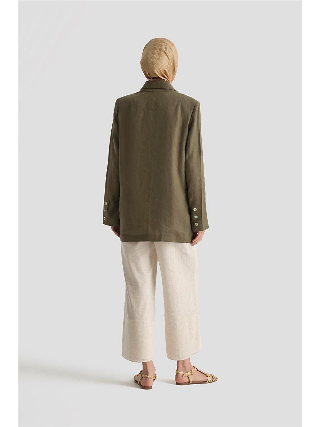 Bej Çift Paçalı Pantolon 25Y2821 Aytaşı-3