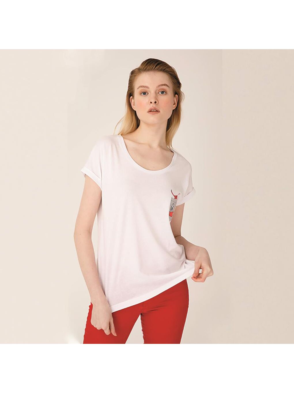 Beyaz Cats Cepte Kedi T-Shirt-4