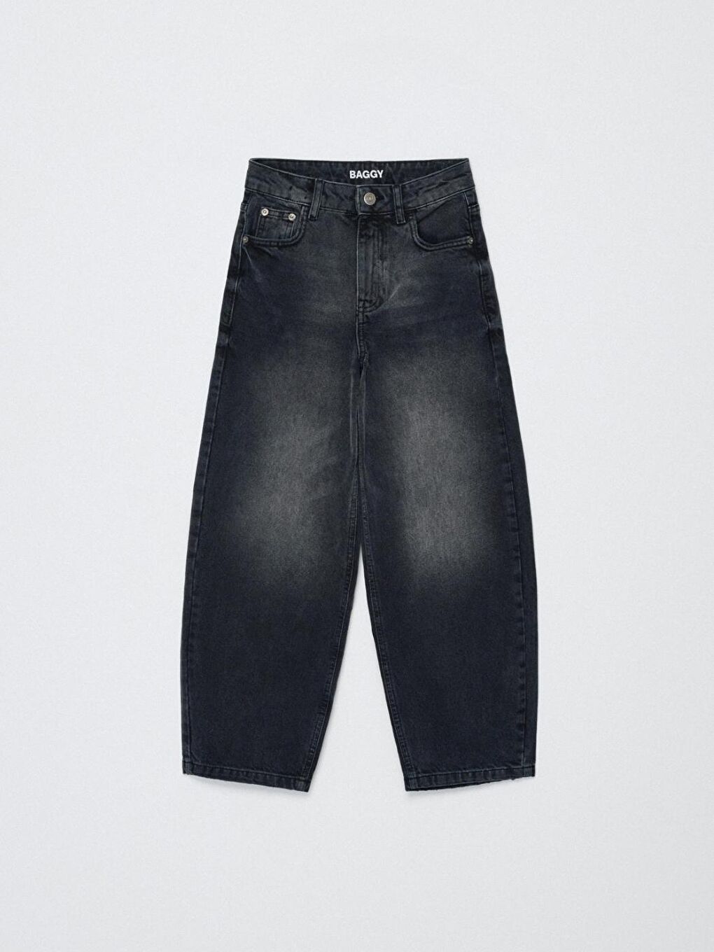 Siyah Erkek Çocuk Baggy Fit Jean Pantolon  6-15 Yaş  Rahat ve Trend-2