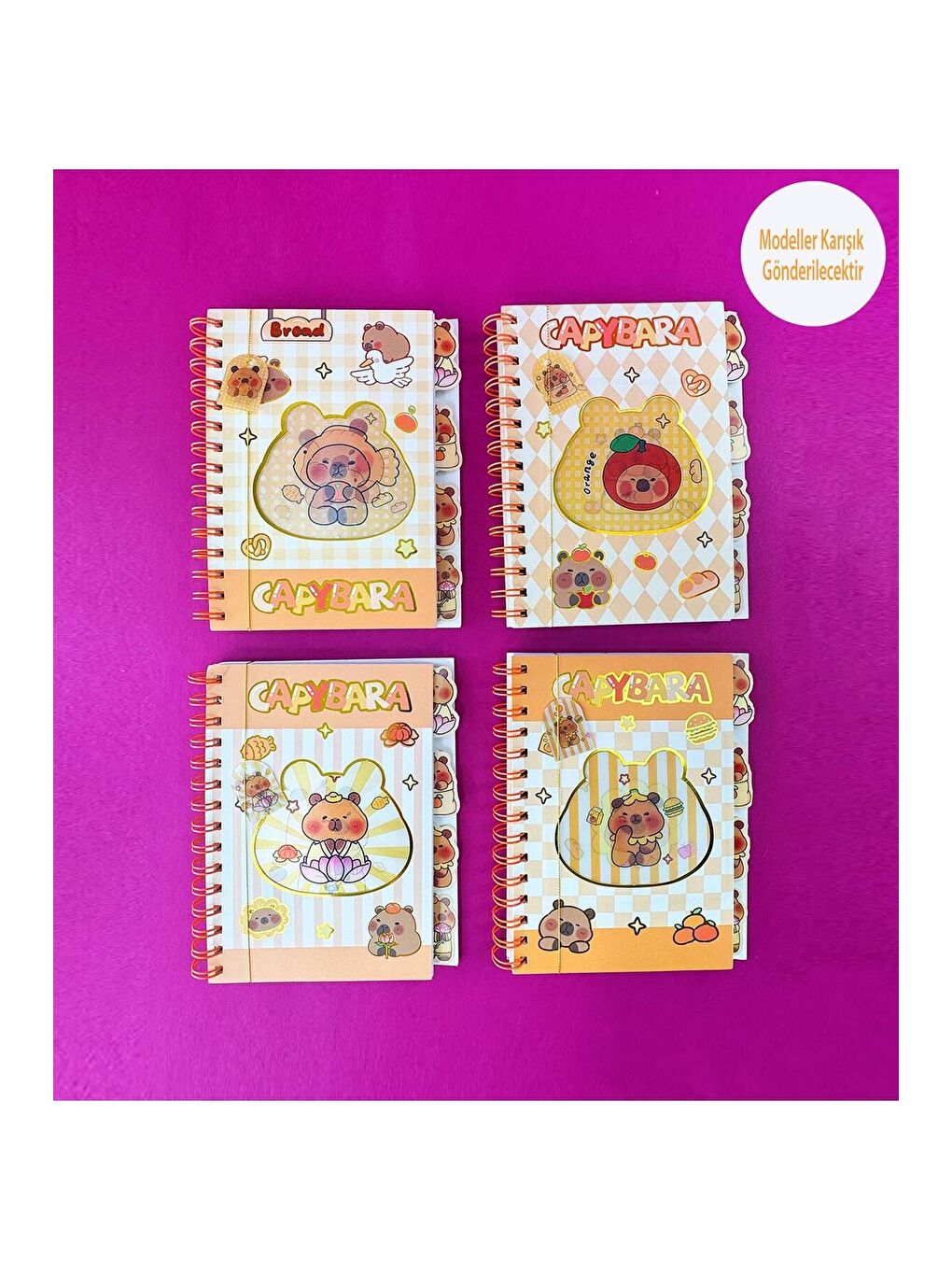 BAM HEDİYELİK EŞYA Capybara Hologram Kapaklı Defter