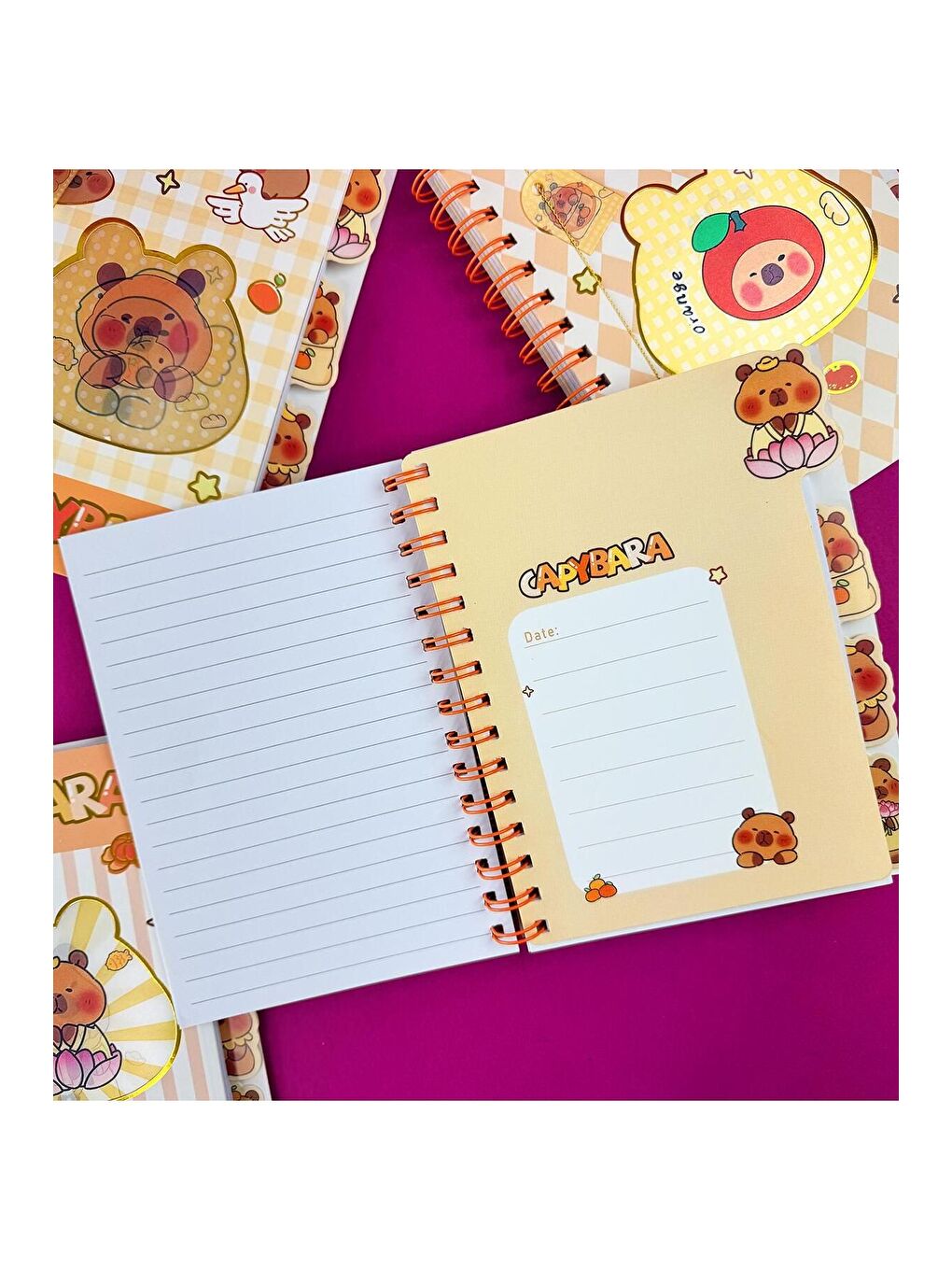 BAM HEDİYELİK EŞYA Capybara Hologram Kapaklı Defter - 1