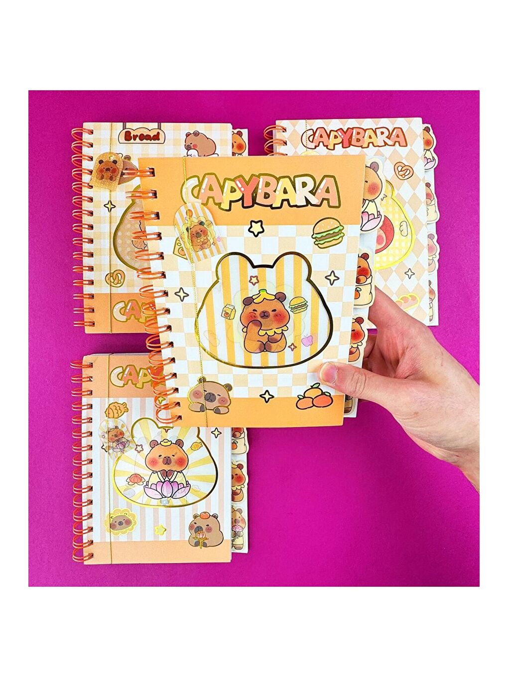 BAM HEDİYELİK EŞYA Capybara Hologram Kapaklı Defter - 2