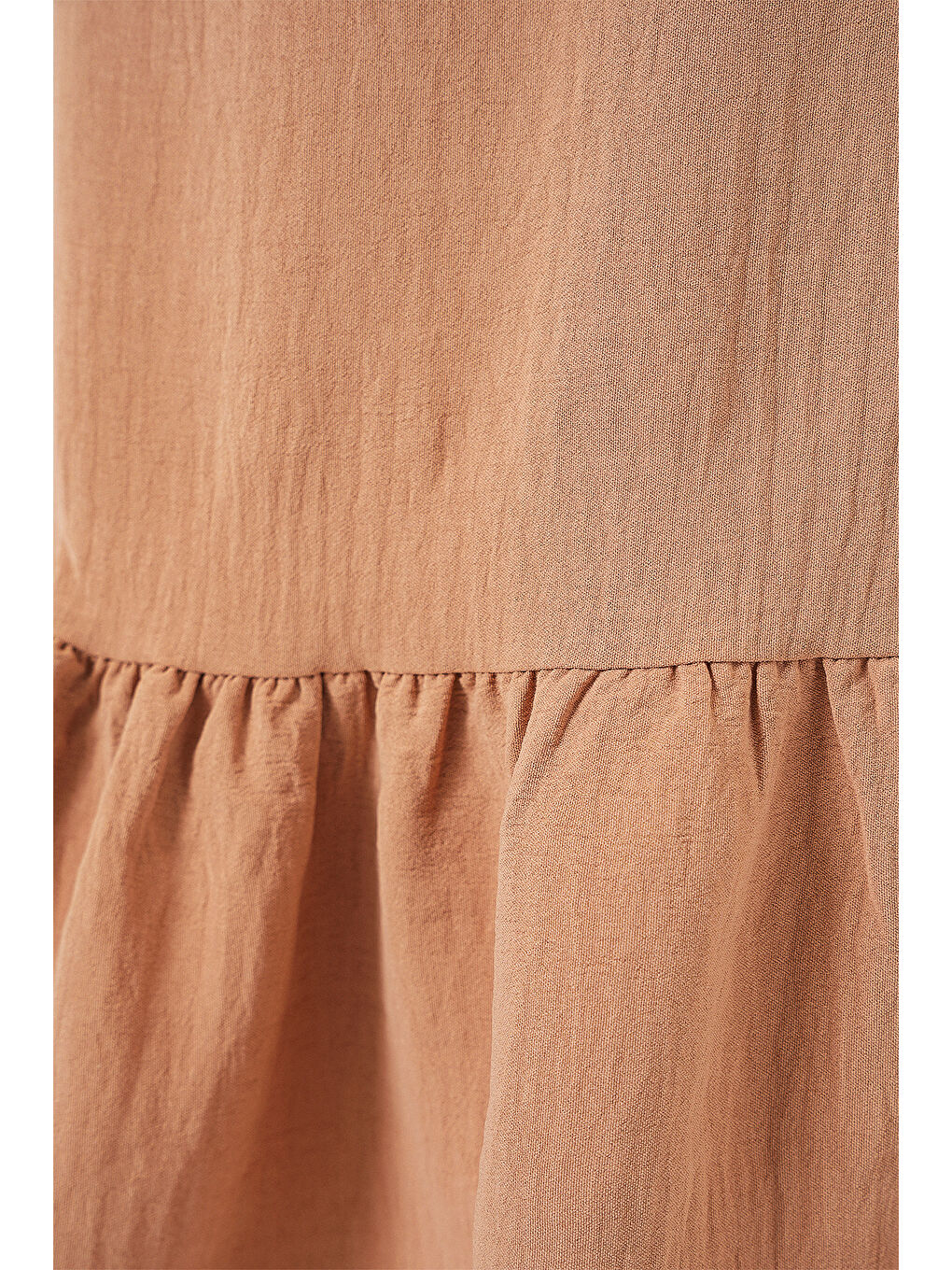 Sarı Kadın Ayrobin Mini Etek 8054 - Camel-5