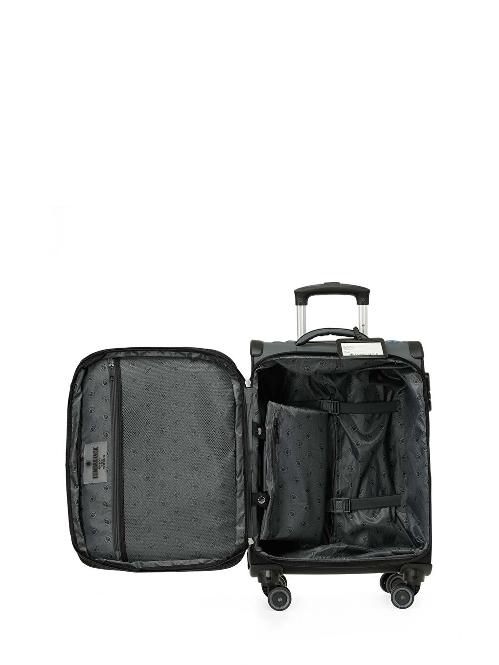 TEKSTIL CIFT RENK -K 5FX Siyah Unisex Küçük Boy Valiz-2