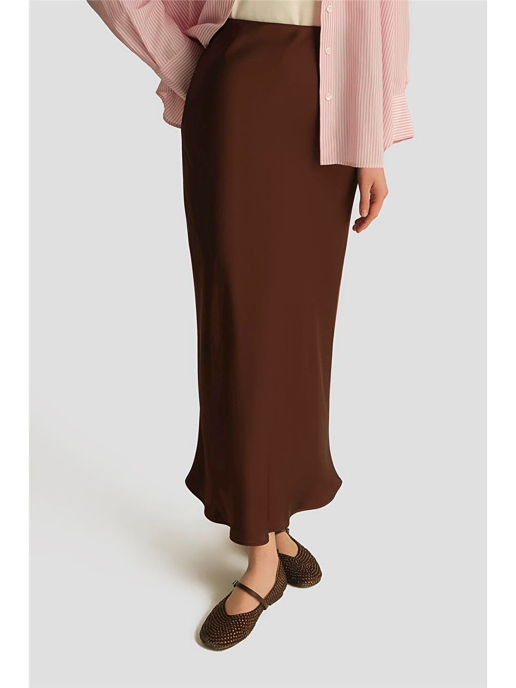 Kahverengi Saten Etek 25Yh1534 Acı Kahve-2