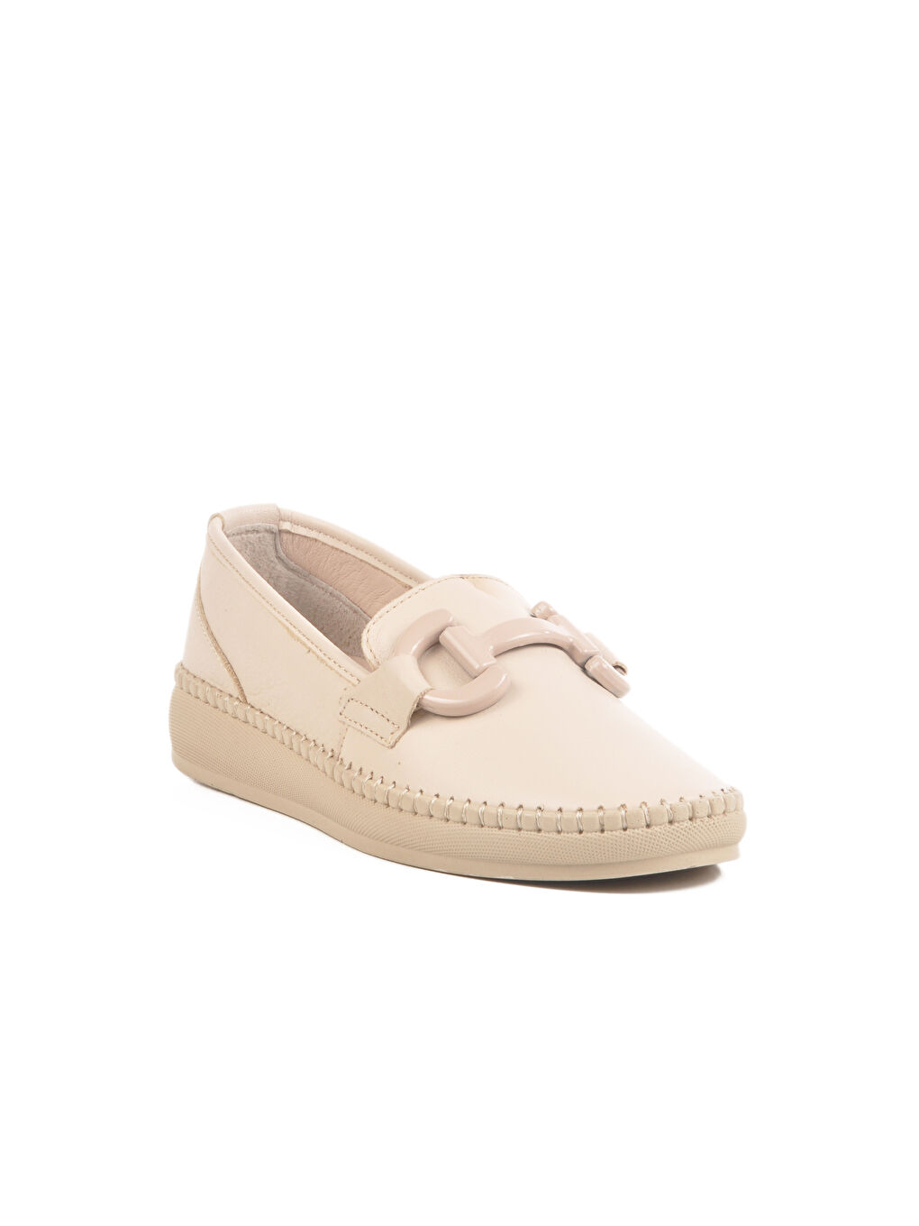 Bej Hakiki Deri Anatomik Kadın Casual Ayakkabı F-2045 Z-2