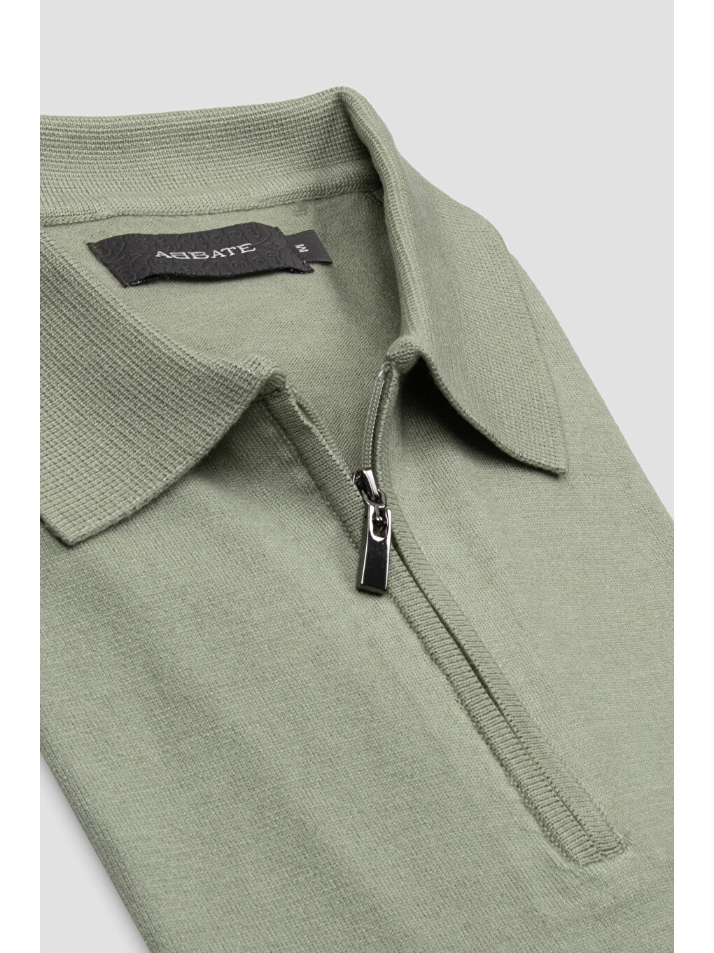 Mono Triko Örme Kaşmir Karışımlı Modern Fit Açık Yeşil Polo Yaka Erkek Düz Polo Shirt-1