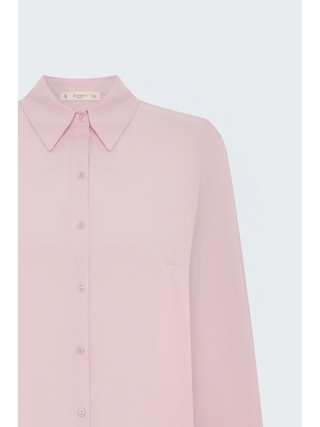 Düz Klasik Gömlek - Pembe-4