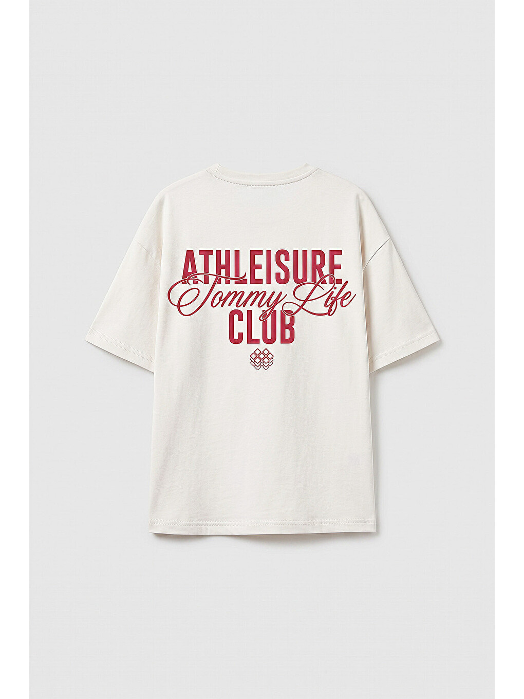 Ekru Oversize Kısa Kollu Baskılı Kız Çocuk T-shirt - 75175-1