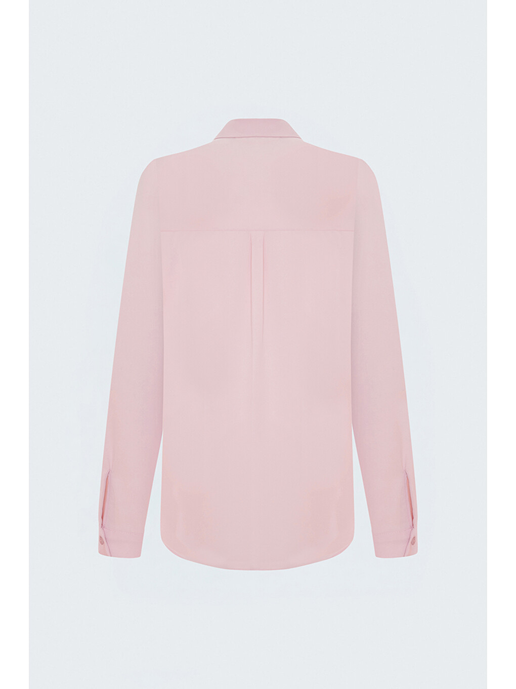 Düz Klasik Gömlek - Pembe-5