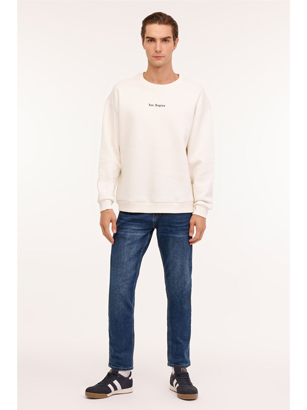 Bej ML FRANK 16CTY114 4PR  Erkek Sweatshirt-2