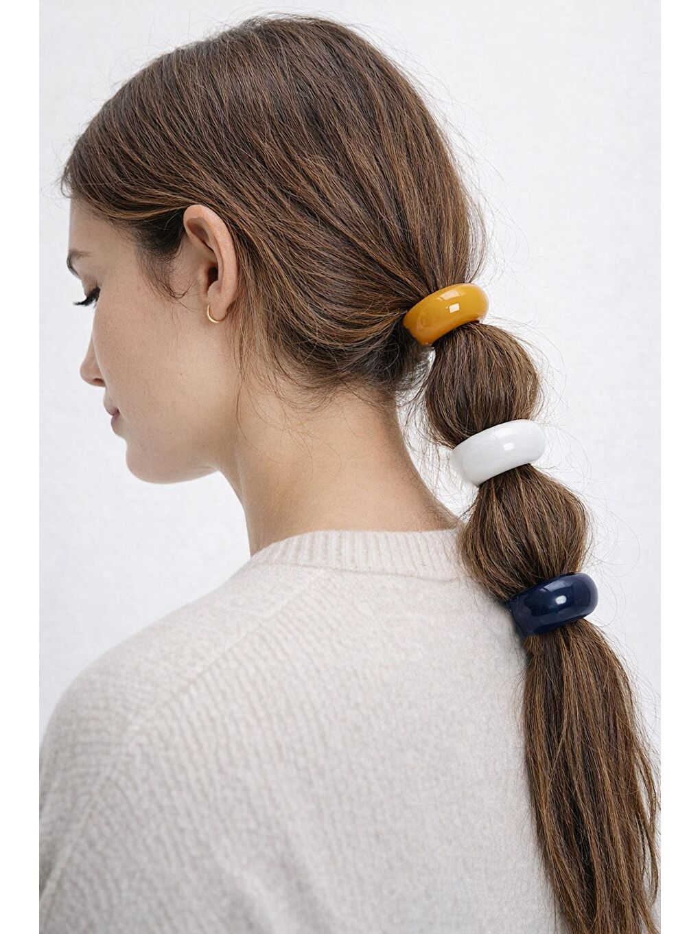 Karışık Akrilik Lastikli Toka 3'Lü Paket