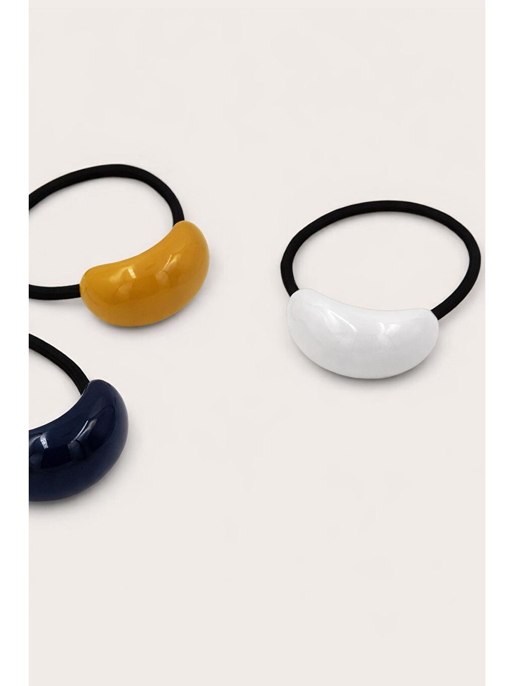 Karışık Akrilik Lastikli Toka 3'Lü Paket-1