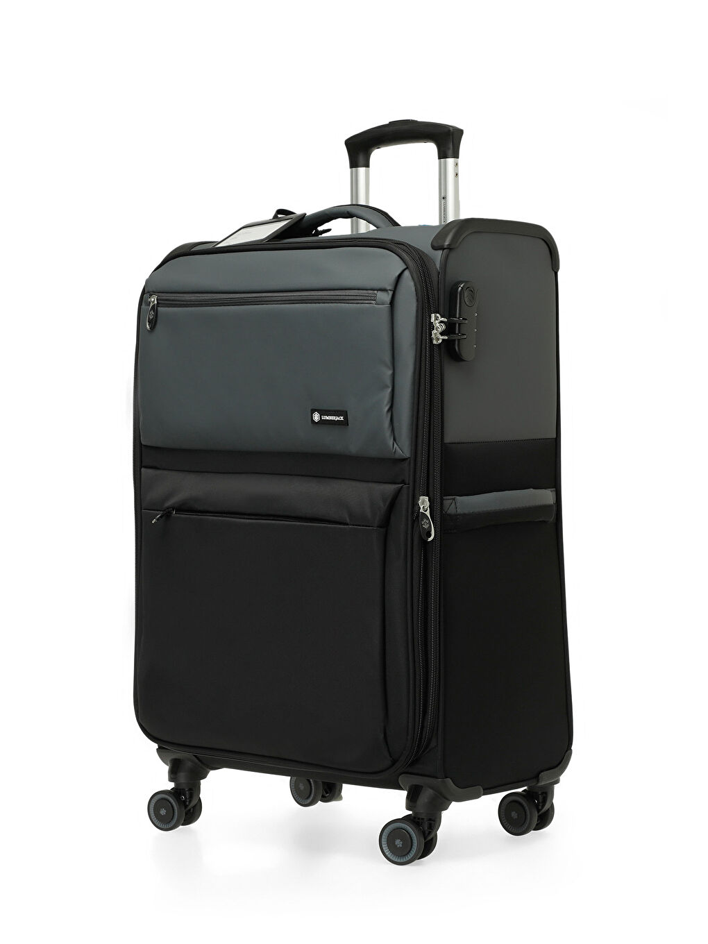 Siyah TEKSTIL CIFT RENK -O 5FX SIYAH MULTI Unisex Orta Boy Valiz-1