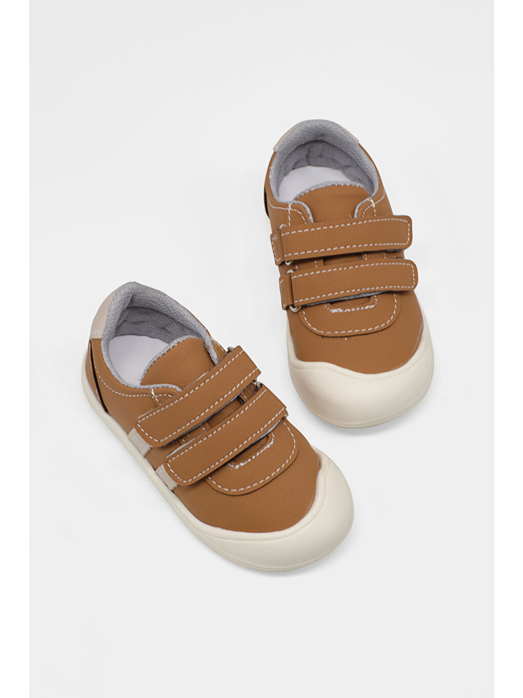 Kahverengi Bebek Unisex Camel İlk Adım Cırtlı Snaker-1