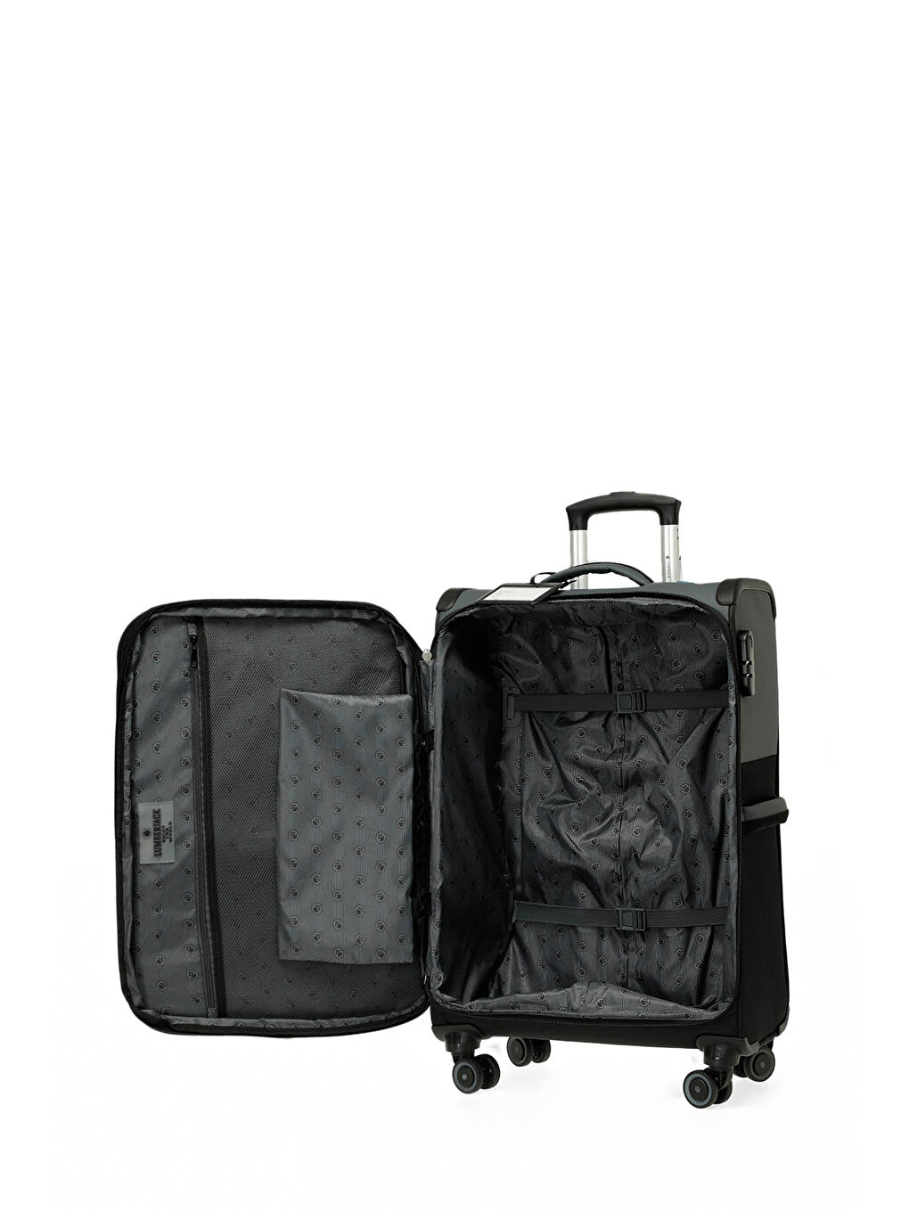 Siyah TEKSTIL CIFT RENK -O 5FX SIYAH MULTI Unisex Orta Boy Valiz-2