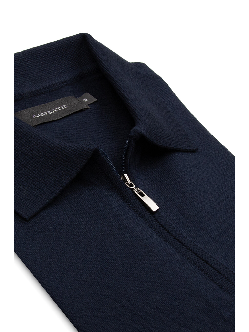 Mono Triko Örme Kaşmir Karışımlı Modern Fit Lacivert Polo Yaka Erkek Düz Polo Shirt-1